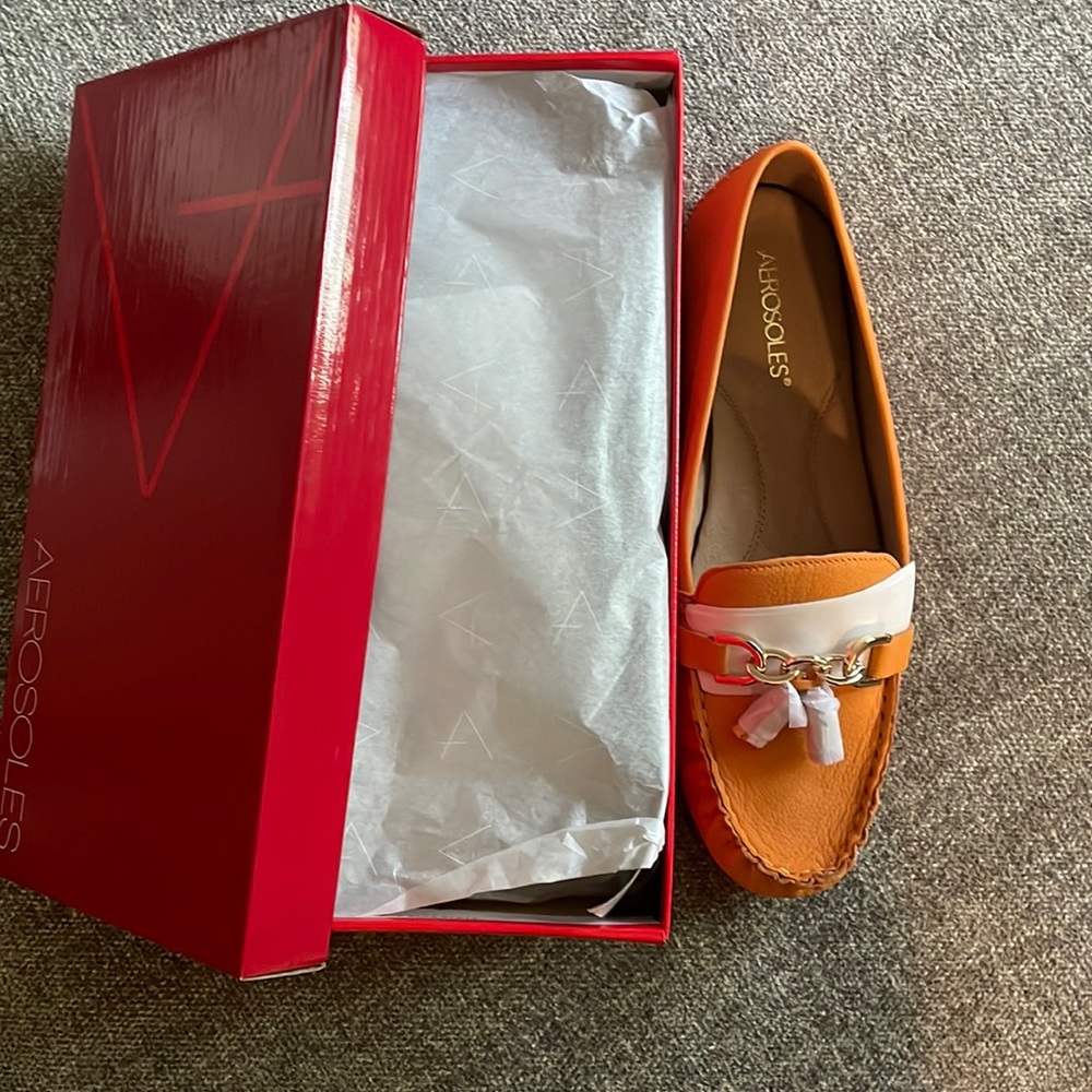 New orange Aerosoles Loafers